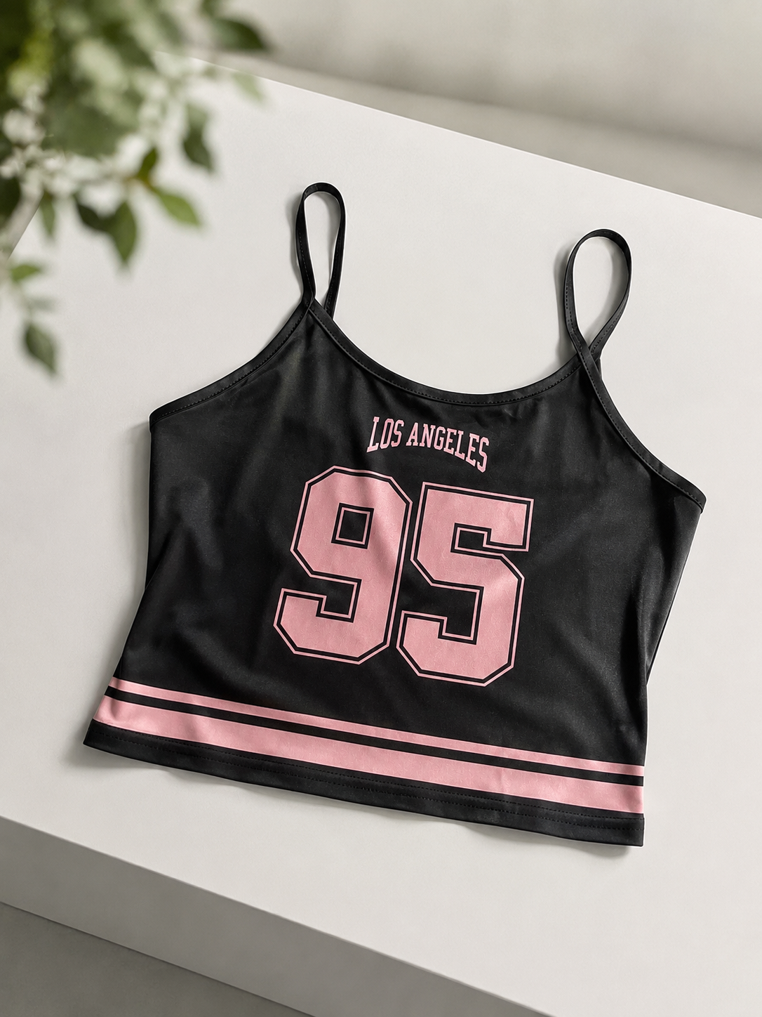 Women's Vintage Athletic Strapped Crop Top (Small)